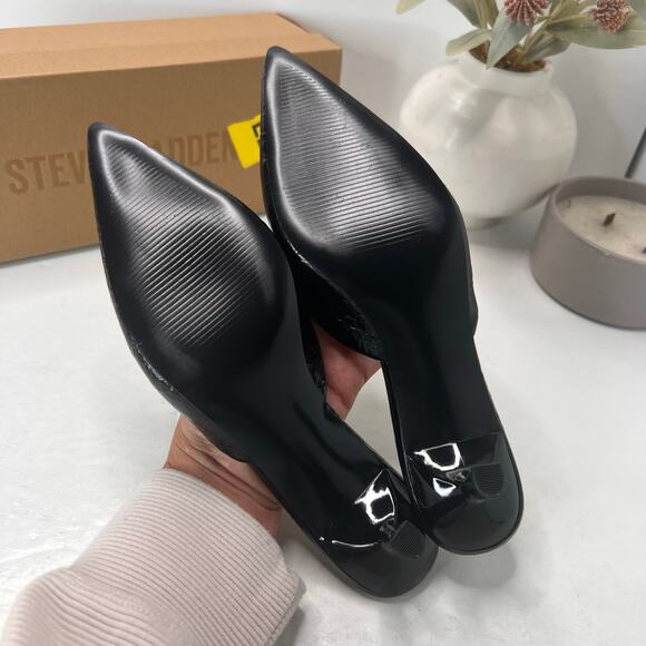 Steve Madden Audree Kitten Heel Mules Pointed Toe Black Women's 6.5 - Picture 9 of 11